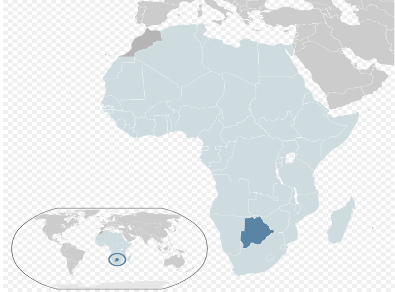 where is botswana in the world