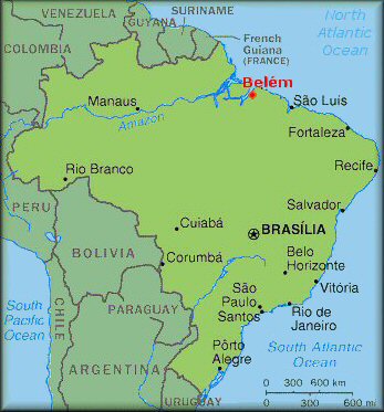 Belem Map - Brazil
