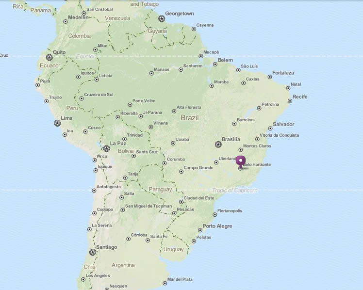 belo horizonte map brazil