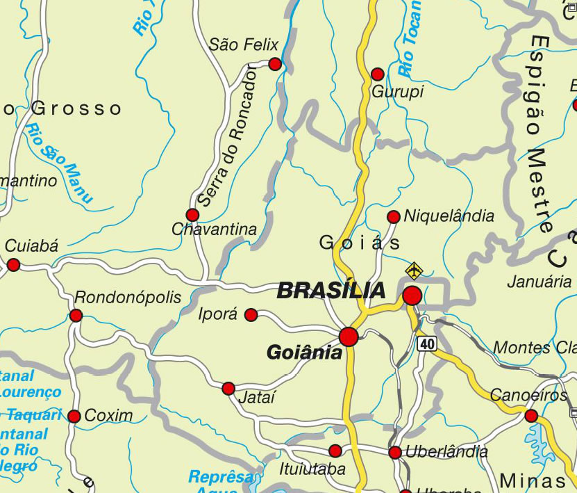 map of Brasilia