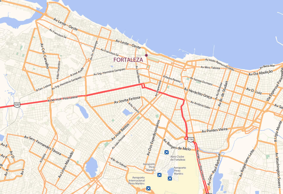 map of fortaleza