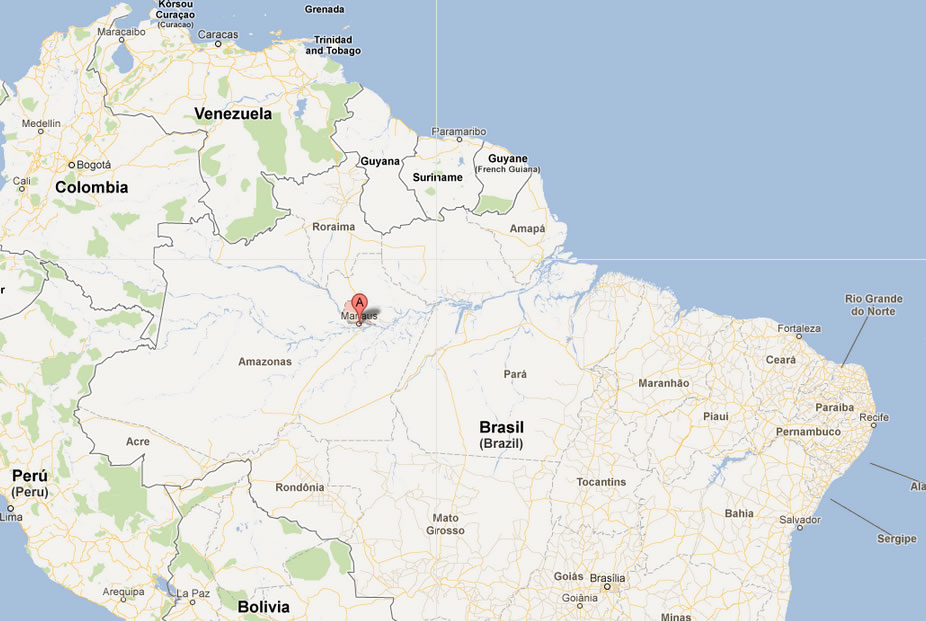 map of Manaus Brazil