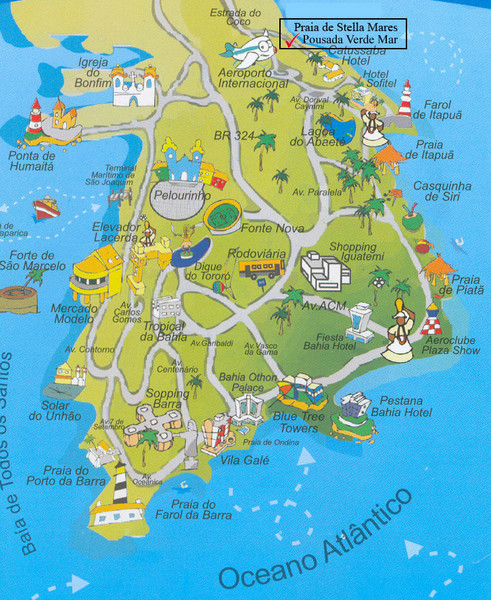 salvador tourism map