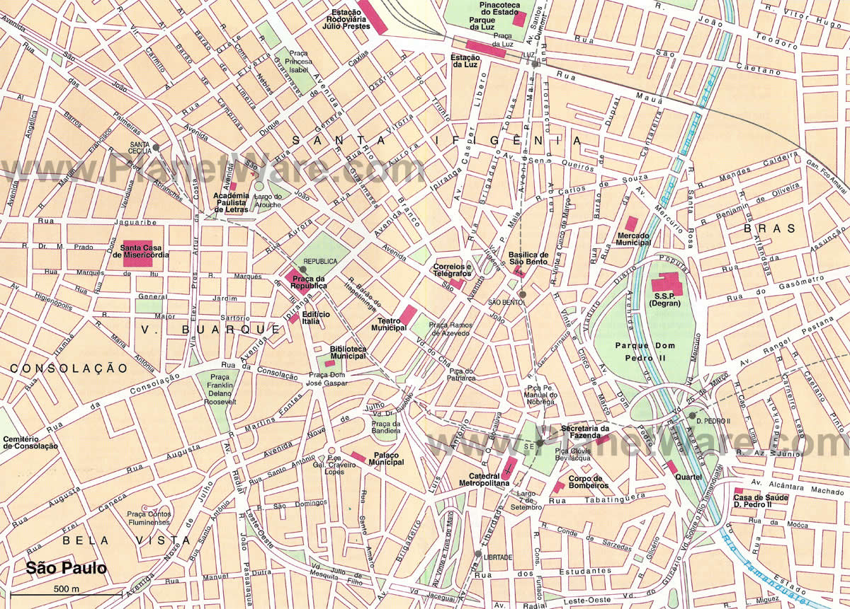 sao paulo downtown map