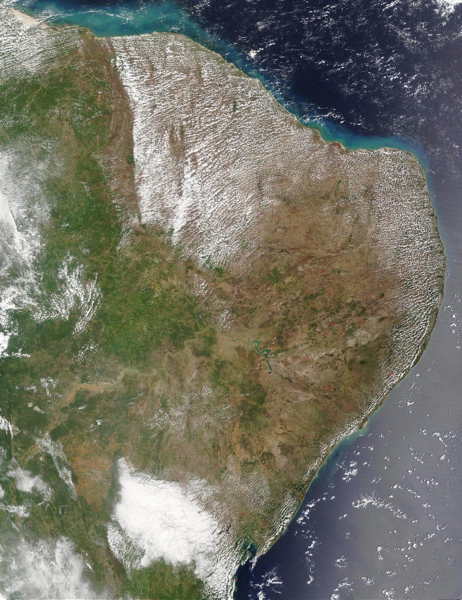 Satellite Image Photo of Easternmost Brazil