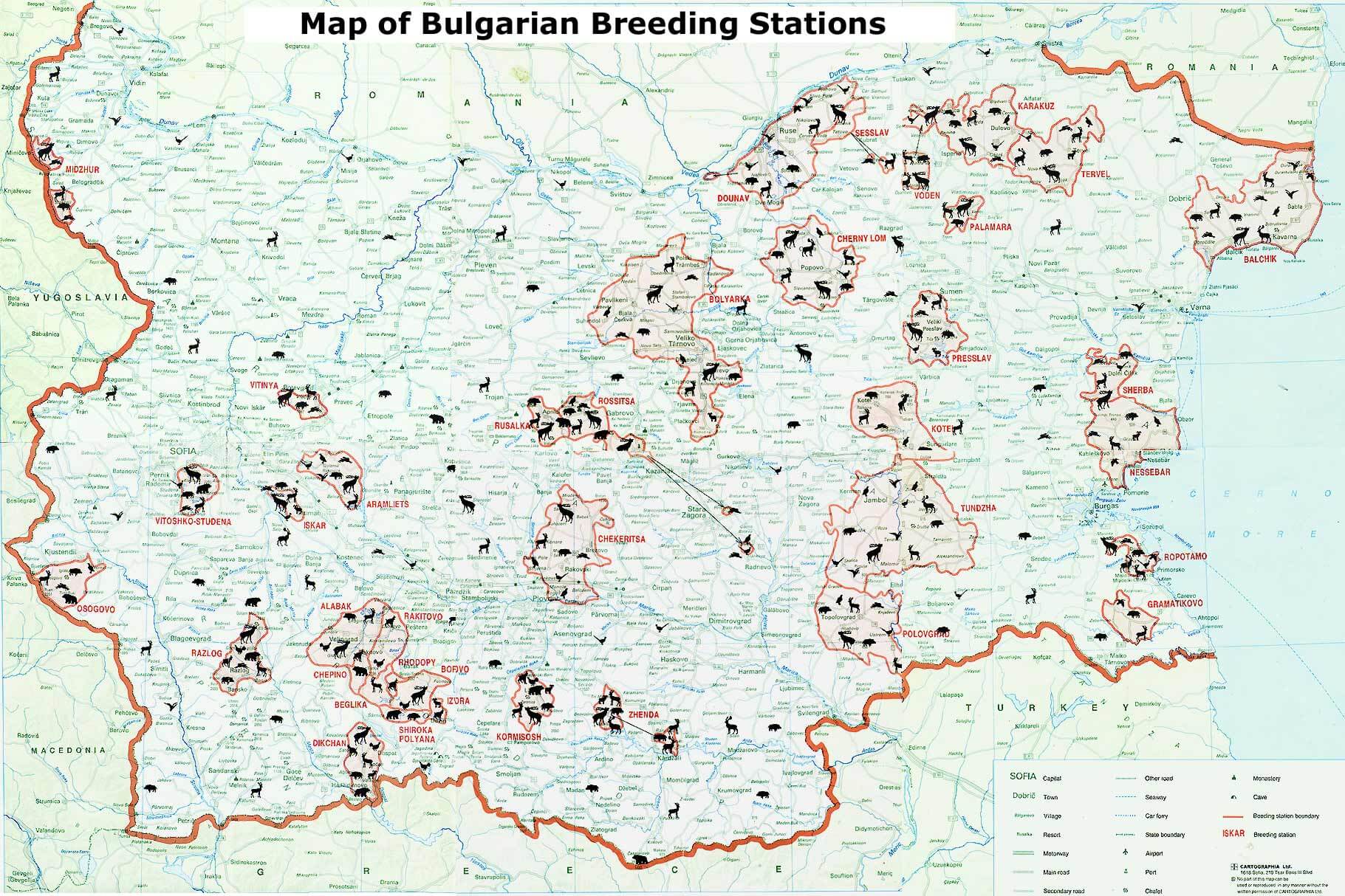 bulgaria animals map