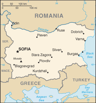 bulgaria map Burgas