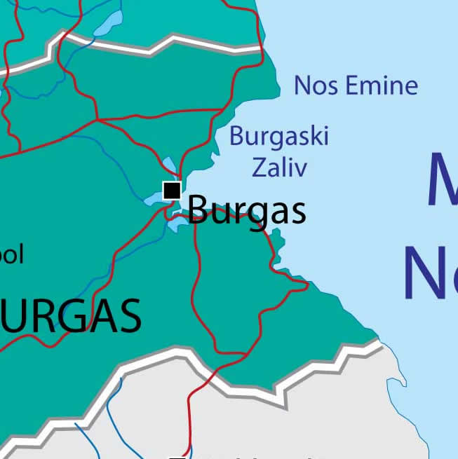 burgas map