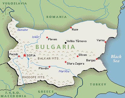 Bulgaria Map Sofija