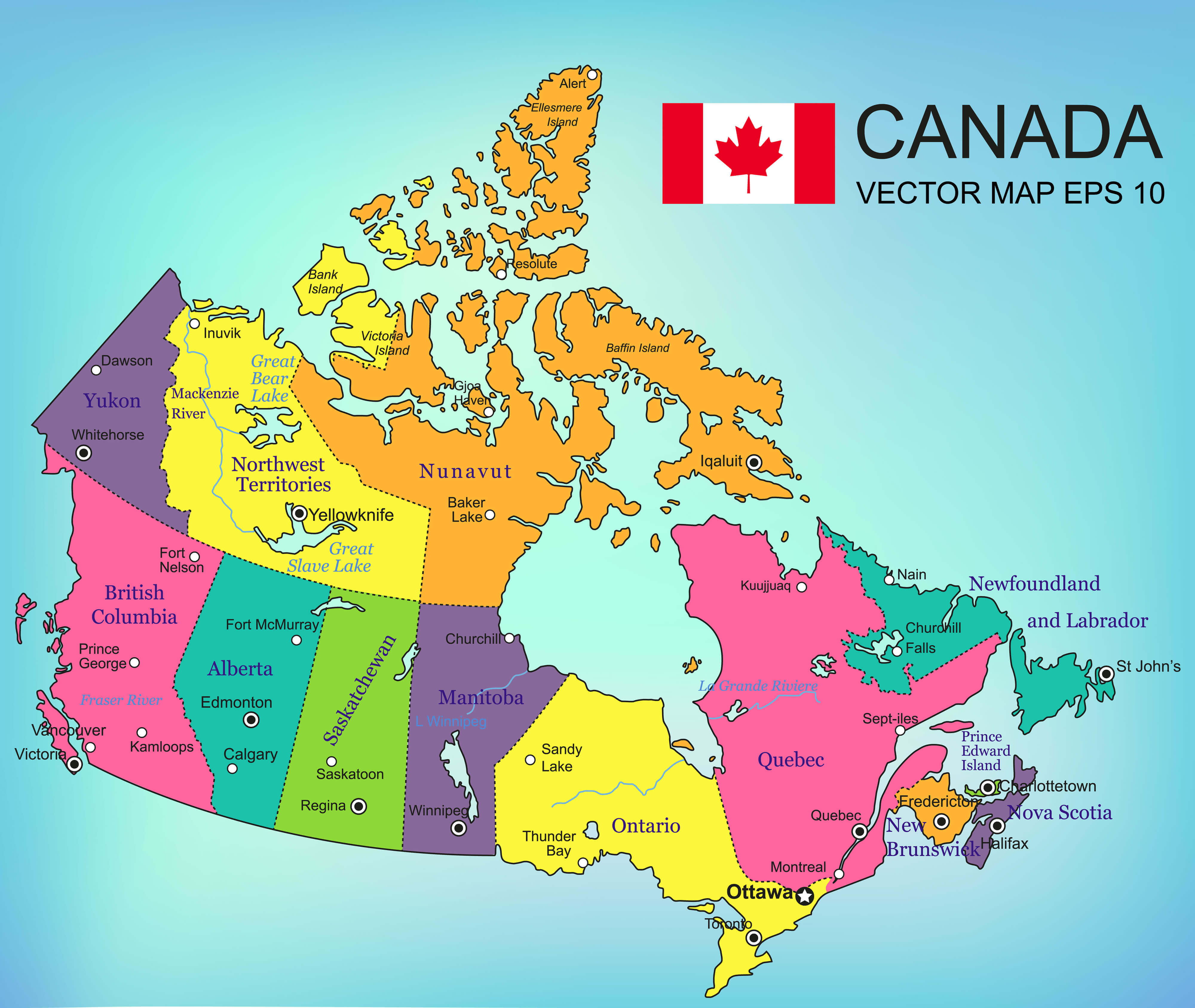 Canada Map with Provinces