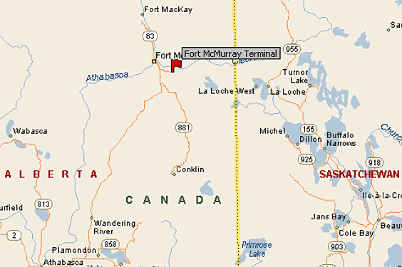 map of Fort McMurray
