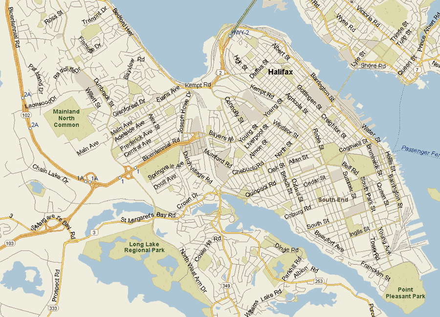 Halifax city map