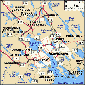 Halifax regions map