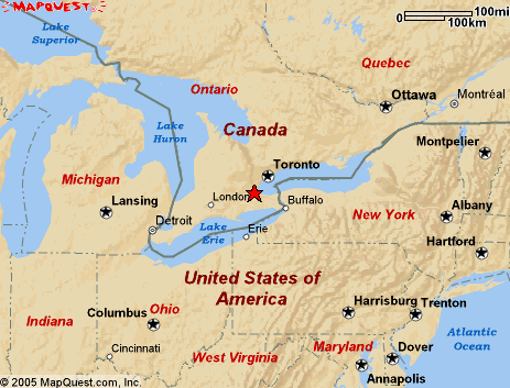 Map of Hamilton