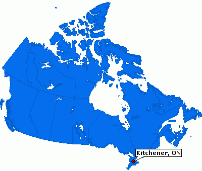 Kitchener map canada