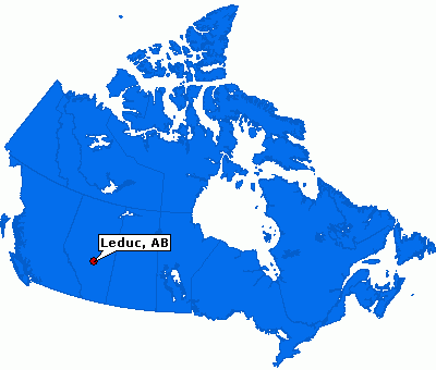 Leduc map canada