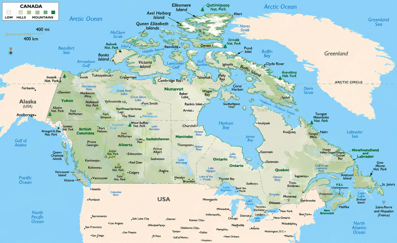 Canada atlas reference map