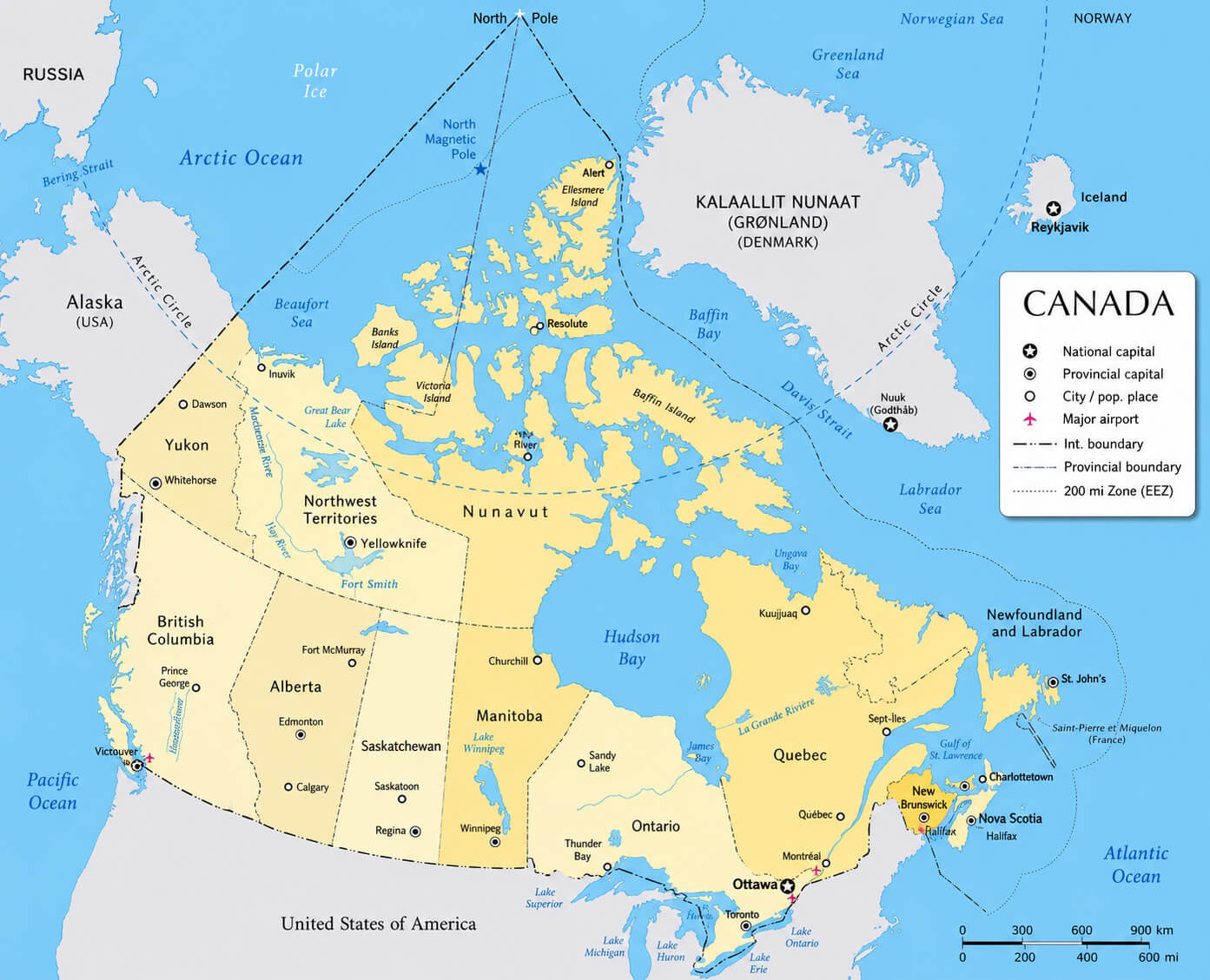 Canada detailed reference map