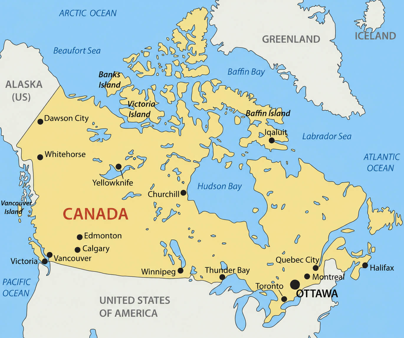 Canada detailed vector map