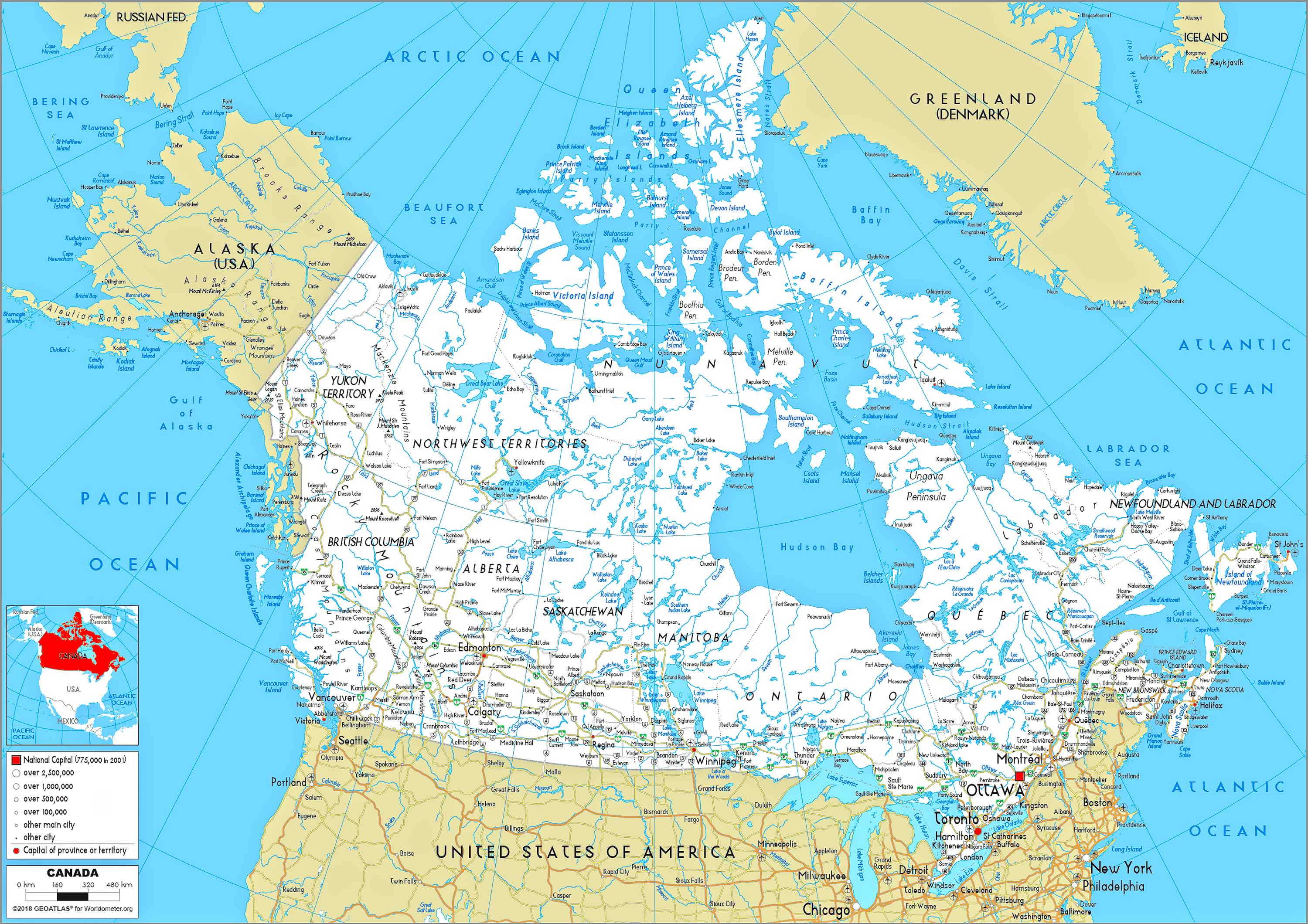 Canada transit network map