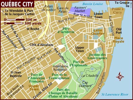Map of Quebec City