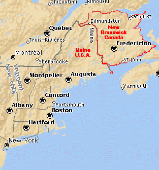 Saint John region map