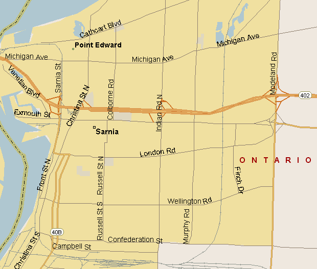 Sarnia map