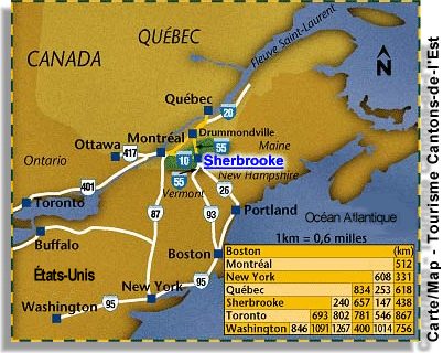 Sherbrooke area map