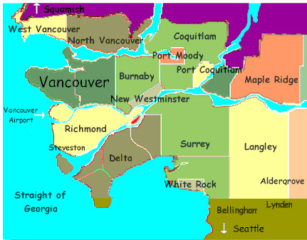 Vancouver Map - Canada