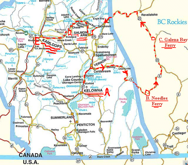Vernon area map