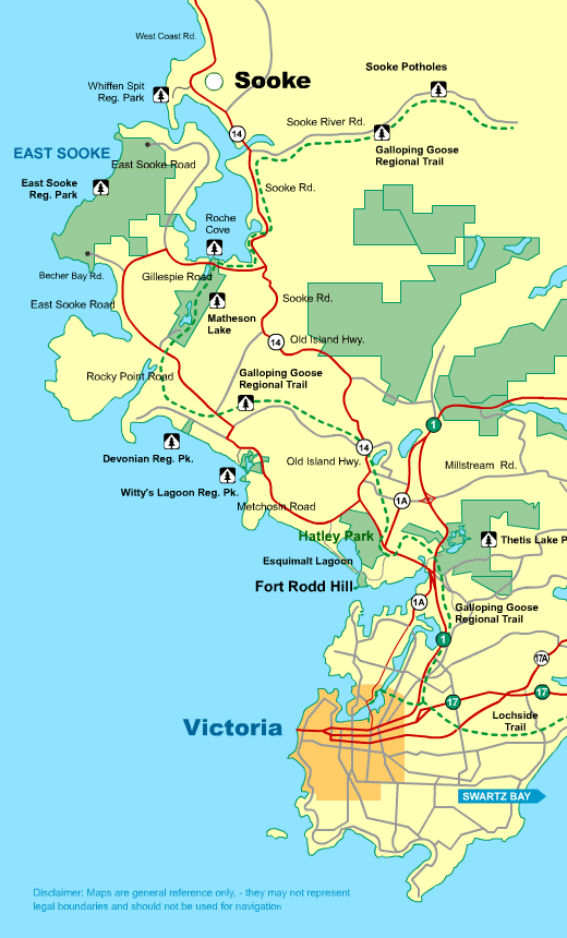 map of victoria sooke