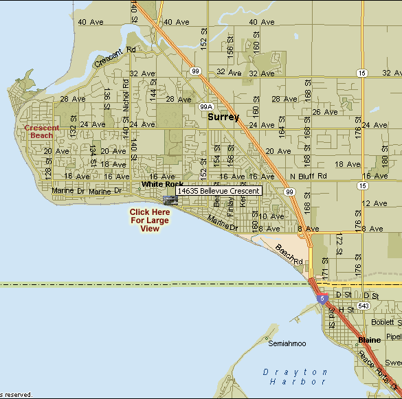 Map Of White Rock Bc White Rock Map