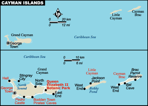 cayman islands political map