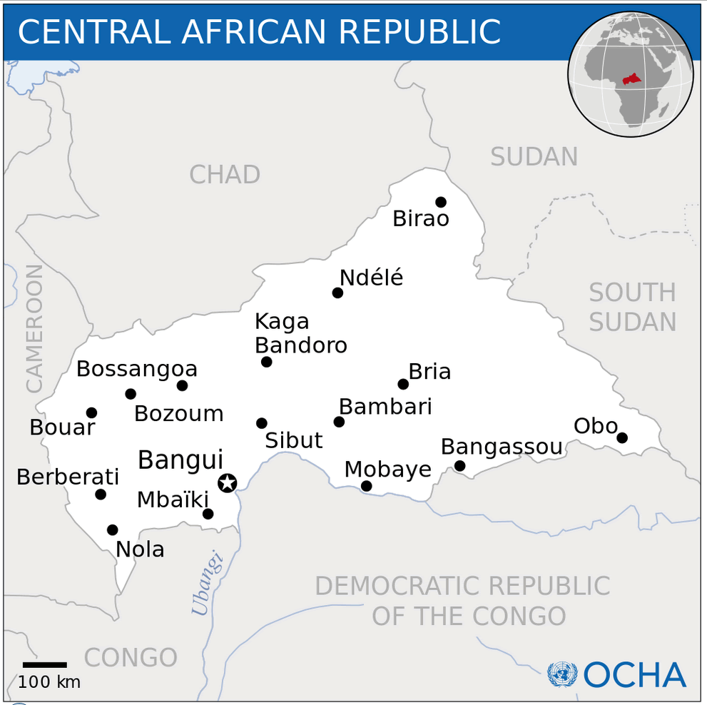 central african republic location map