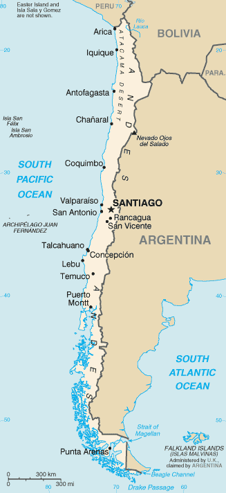chile scale map 2005