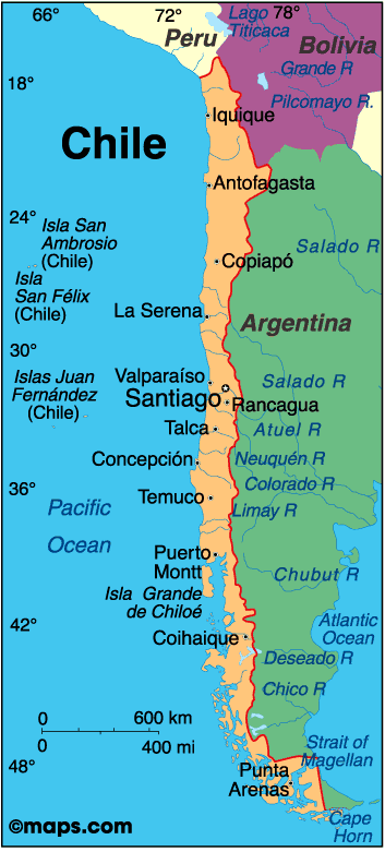 maps of chile