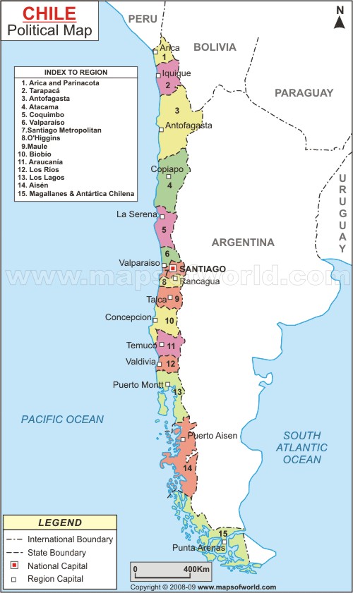 Vina del Mar map Chile