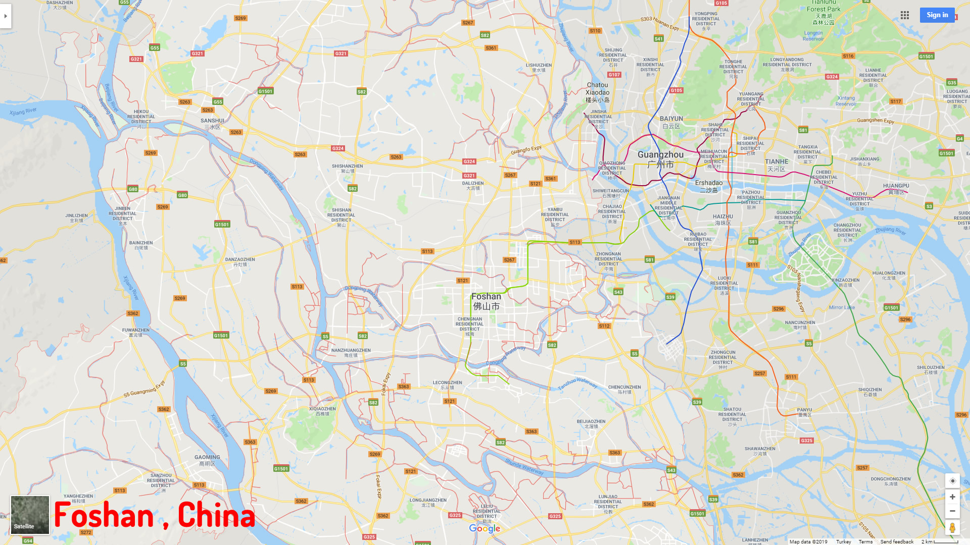 Foshan map china