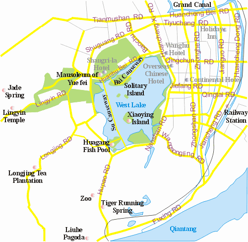 hangzhou city center map