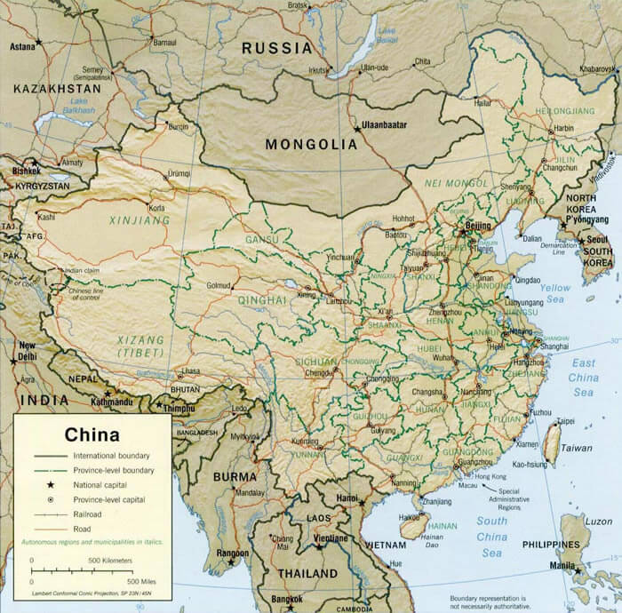 Boundary Map of China
