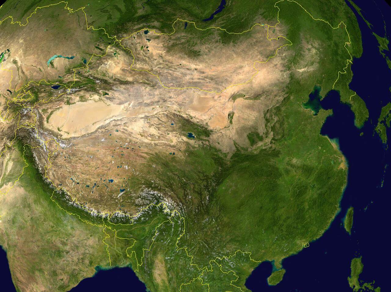 Satellite Image Photo of China
