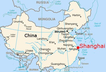 china shanghai map