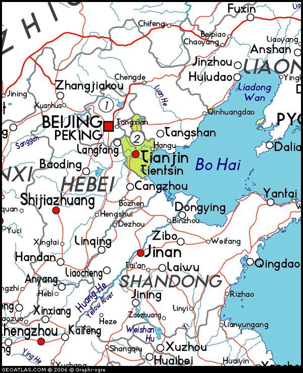 tianjin beijing map