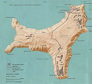 Map of Christmas Island 1976