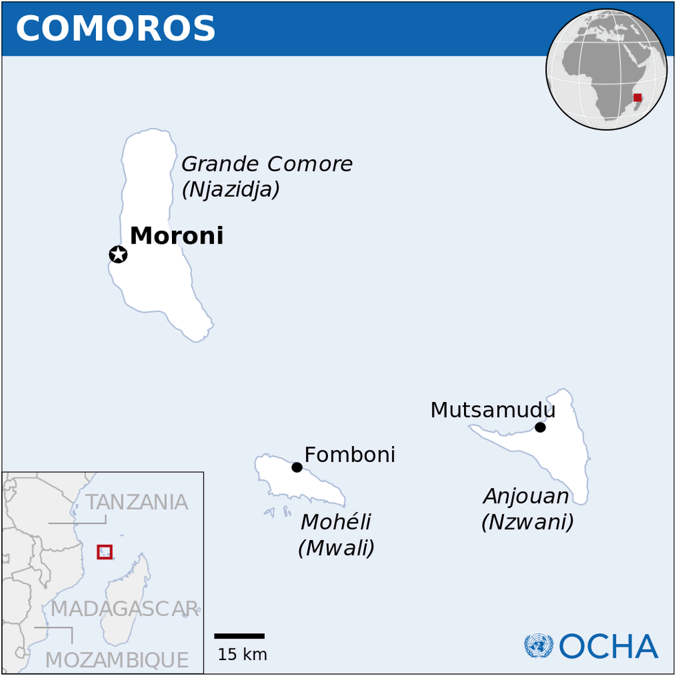 comoros location map