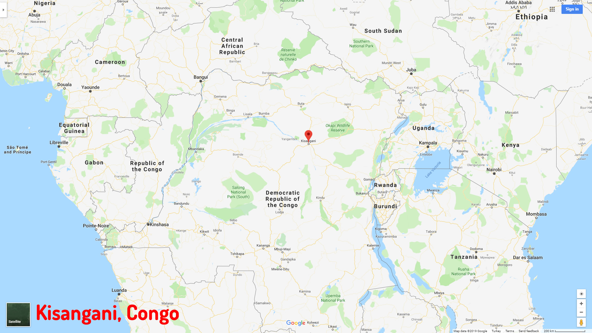 Kisangani map Congo
