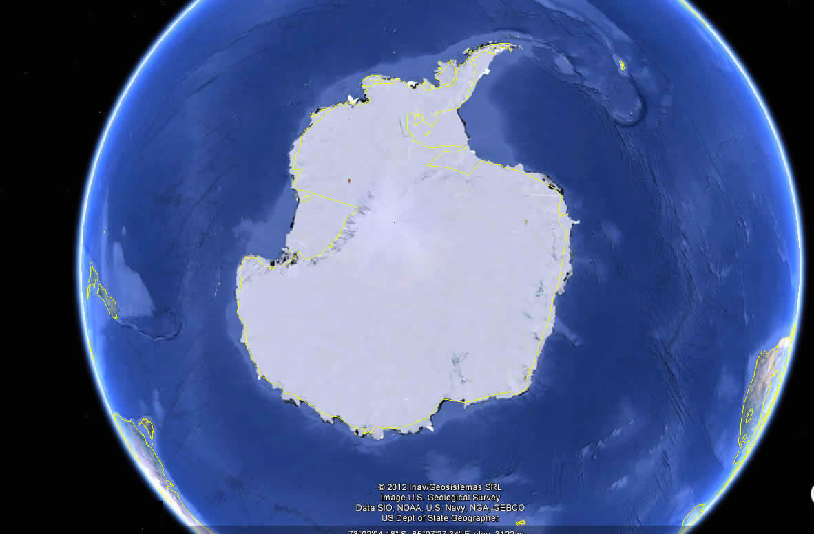 Antarctica Earth Map
