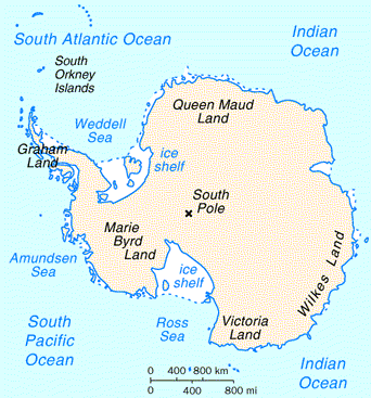 Antarctica Cities Map
