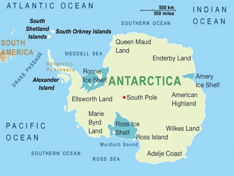 Political Map of Antarctica
