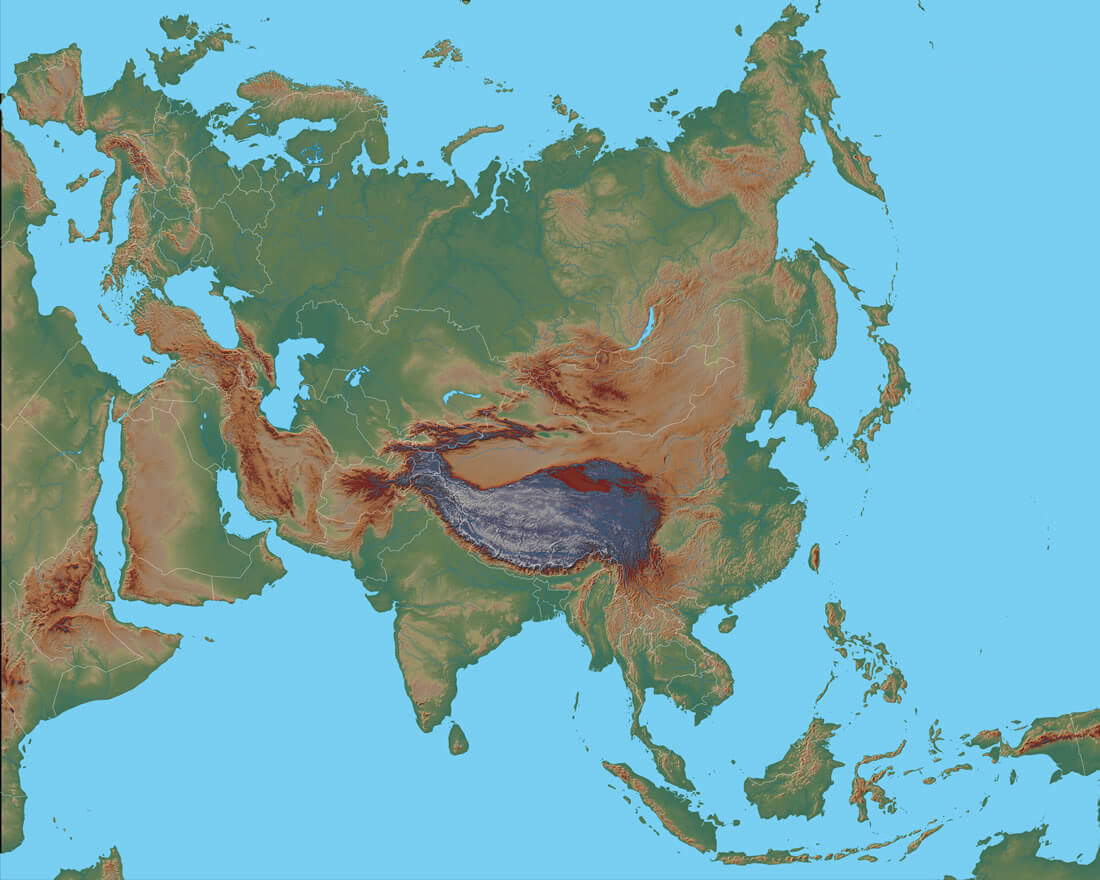 Asia Physical Map